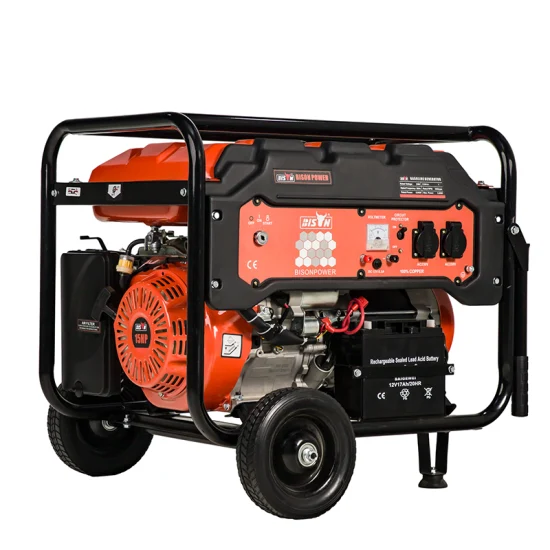 Bison 5kw Wholesale Portable Petrol Engine Gas Power Electric Starter Gasoline Generator for Home